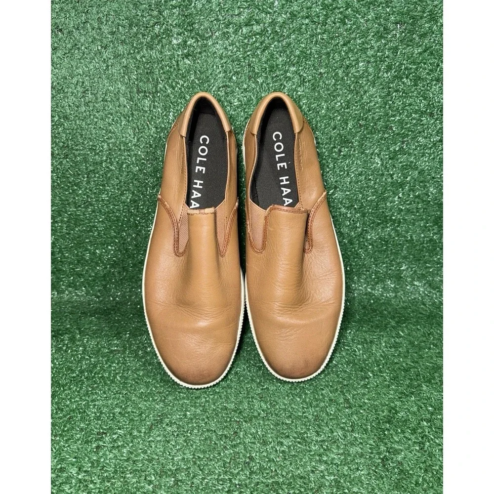 Cole Haan Nantucket 2.0 Mens Size 8.5 British Tan Slip On Shoes Sneakers C33796